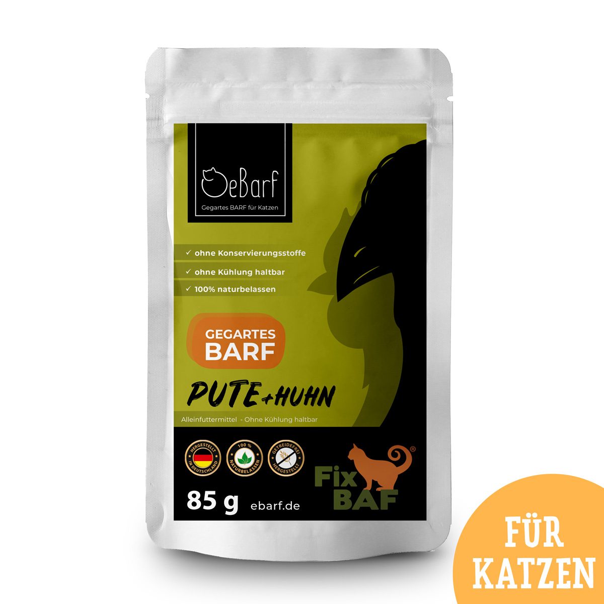Nassfutter Komplettmenü Pute & Huhn für Katzen