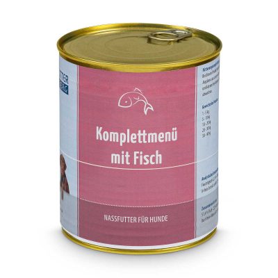 Nassfutter-Komplettmenü mit Fisch