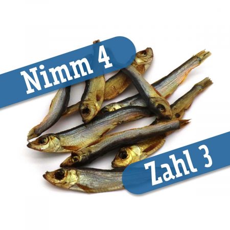 Ganze Heringe (getrocknet) - Nimm 4, zahl 3